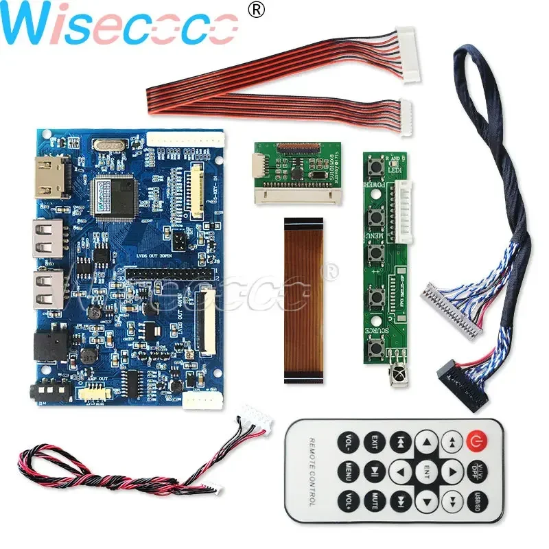 Wisecoco 10,1-Zoll-LCD-Display 1280 x 800 IPS-Bildschirm 2 USB LVDS TTL-Lautsprecher WIFI-Controller-Treiberplatine