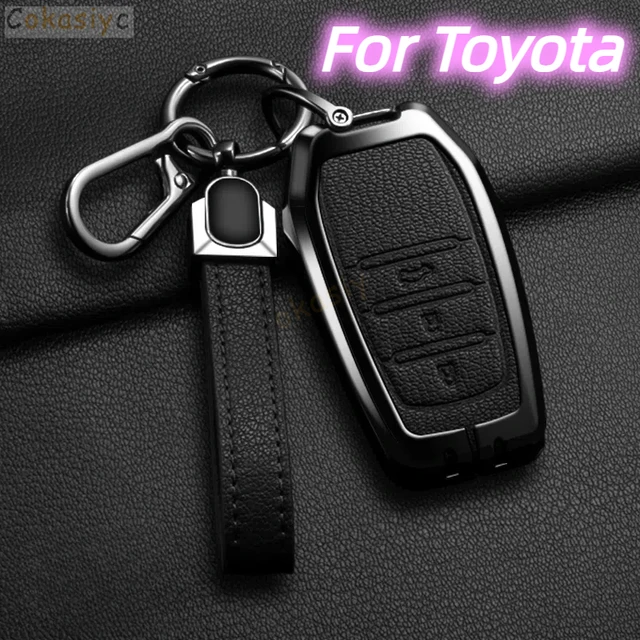 Pokrowiec na kluczyk samochodowy ze stopu cynku do Toyota Land Cruiser 200 300 Prado Crown TLK 200 Yaris Cross Hilux Innova Fortuner Camry 55
