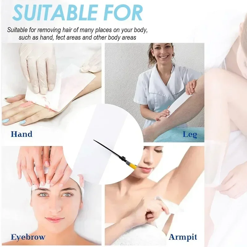 7*100 Hair Removal Wax Paper Nonwoven Body Cloth High Quality Leg Arm Hair Removal Epilator Wax Strip Paper Roll Depilating Tool