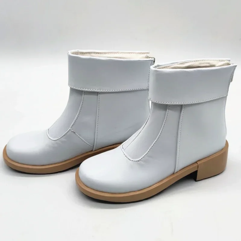 Anime Jujutsu Kaisen Inumaki Toge Cosplay Shoes Adult Unisex White Leather Boots Halloween Costume Props Accessories