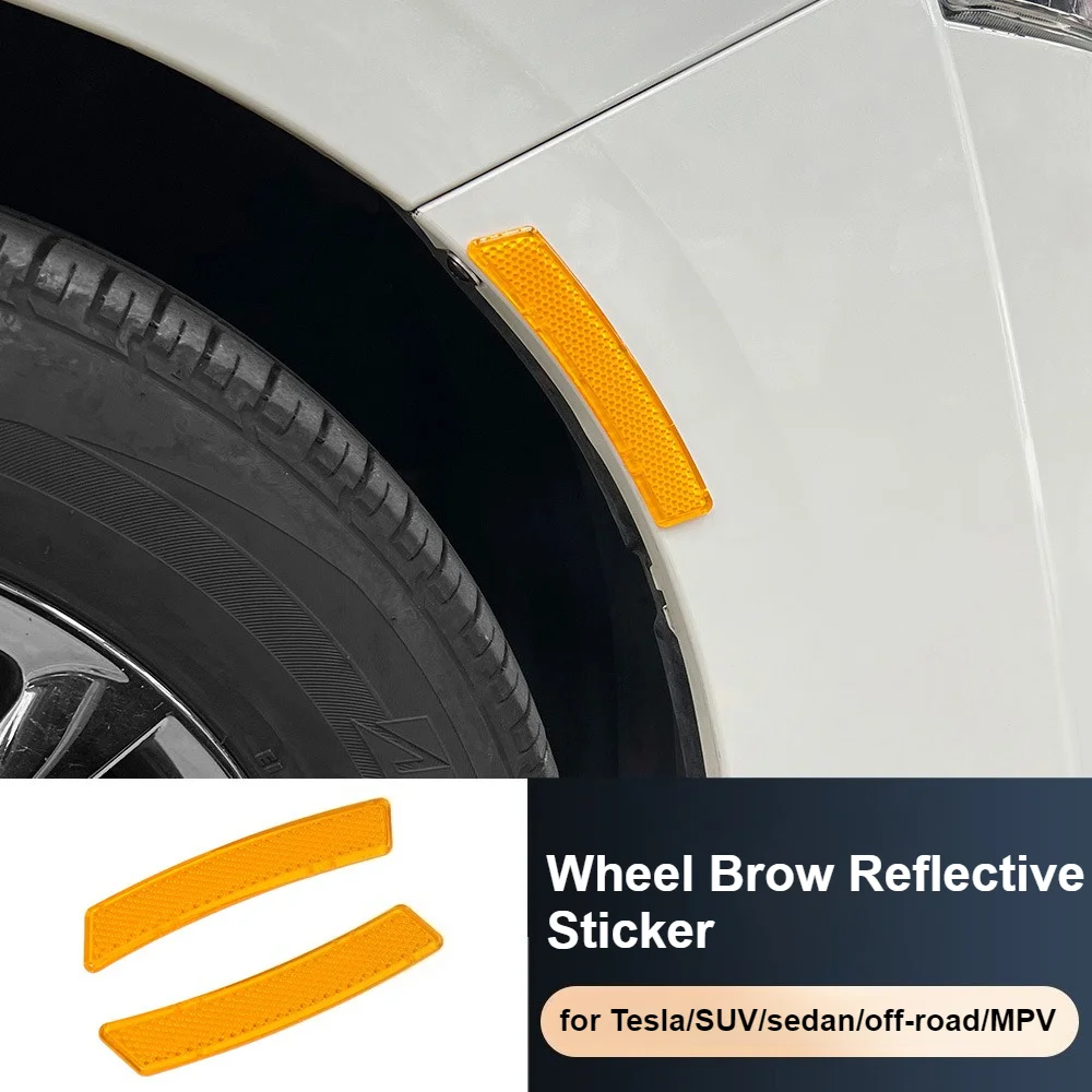 

Универсальная светоотражающая наклейка на колесные арки для Tesla/SUV/седанов/внедорожников/минивэнов, предупреждающая накладка на передний бампер, аксессуары для кузова
