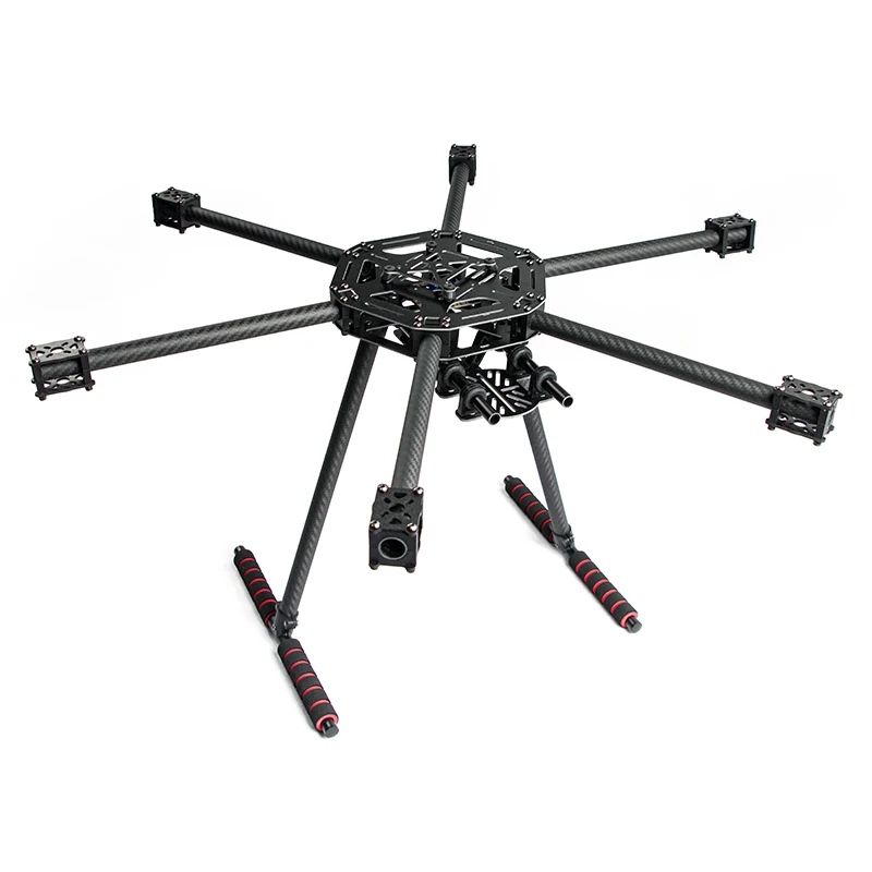 600mm Hexacopter X6-X600 FPV Frame with Carbon Fiber Landing Gear Skid for RC Multicopter S550 SK500 Upgraded Version