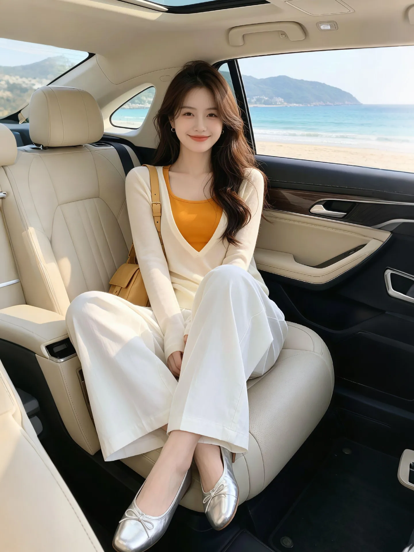 

Summer 2026 New Lazy Style Pure And Beautiful Two-Piece Set Long Sleeve Knitted Top with Vest Fashionable And Elegant Women's...
