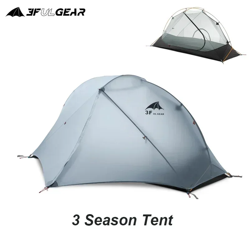 3F UL GEAR Camping Tent Outdoor 1 Person 3 4 Season 15D Silicone Coated Nylon Waterproof Ultralight Tent Hiking Floating Cloud 1