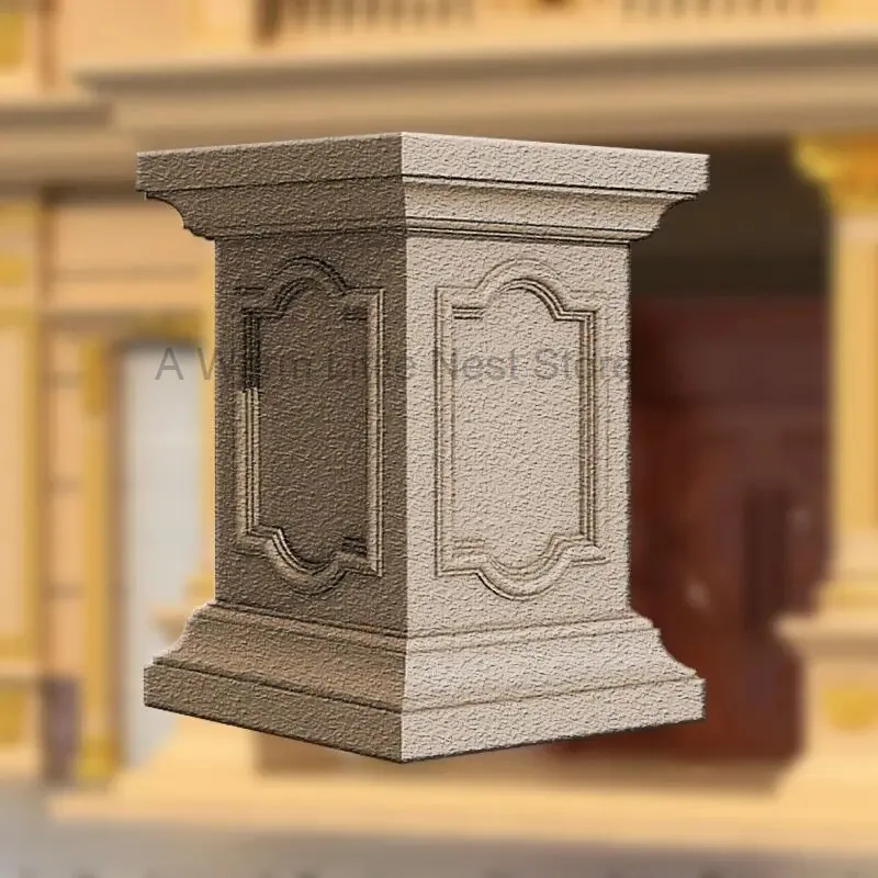 Roman Column Square Pier Mold for European-style Villa Cast-in-place Cement Gate Columns Decorative Building Roman Column Mold