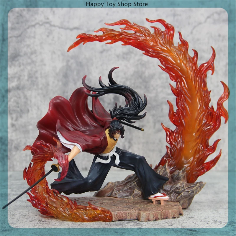 23cm Demon Slayer Tsugikuni Yoriichi Battle Anime Figure Model Statue Boys Collection Desktop Decoration Ornament Light Toy Gift