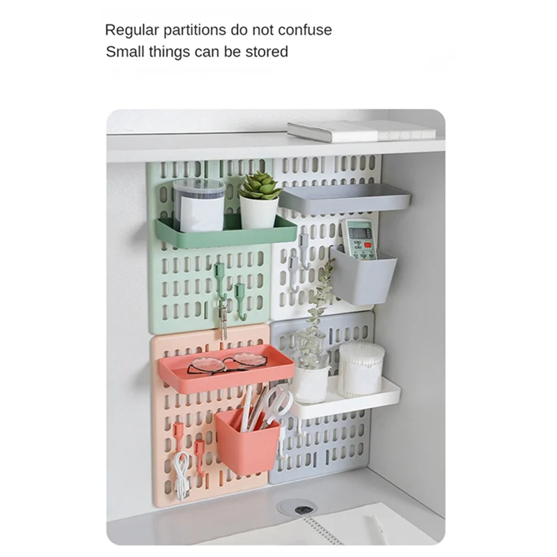 A57G-отверстие, настенные крючки для полки, самоклеящаяся полка для хранения, настольная комната, различные аксессуары для хранения наушников с дистанционным управлением, C, S