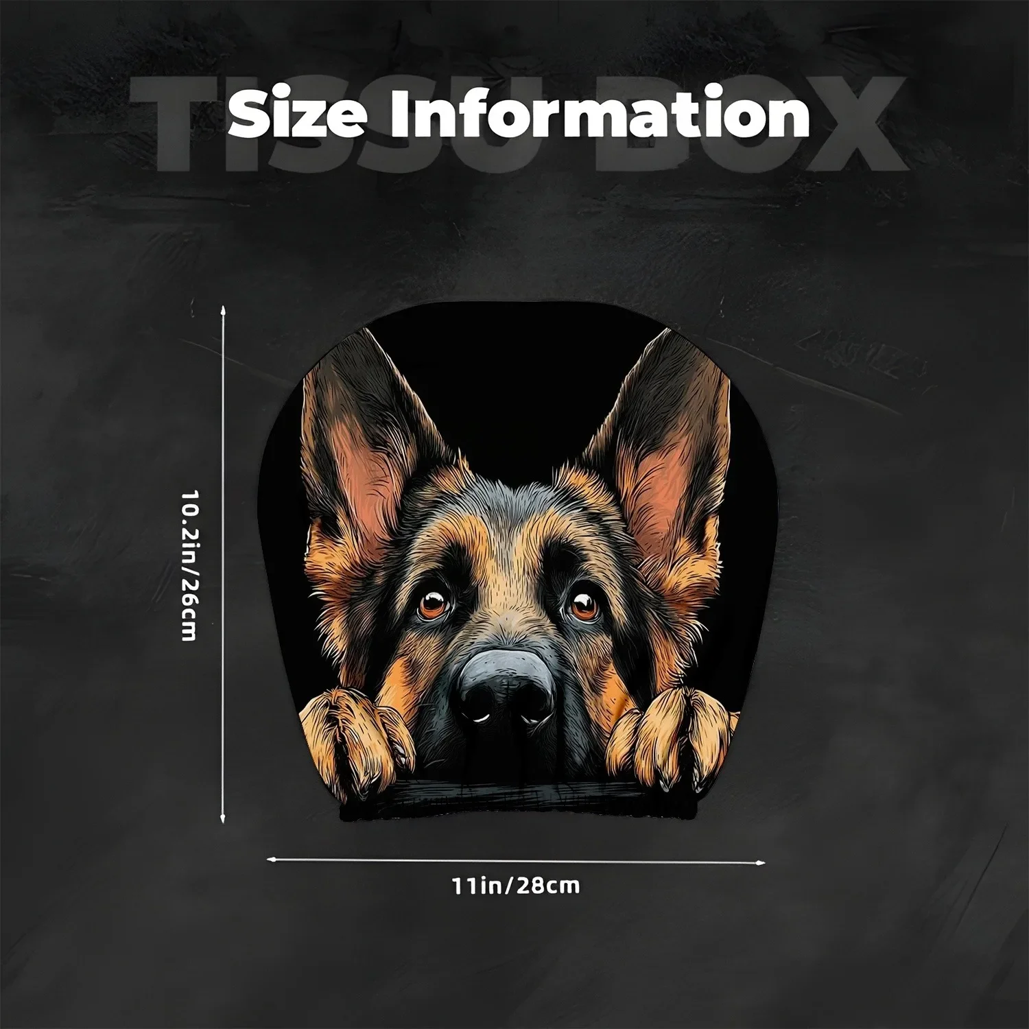 2Pcs Headrest Covers Car Funny 2Pcs Headrest Covers Horror 2 pieces of funny German Shepherd car head pillowcases, universal car