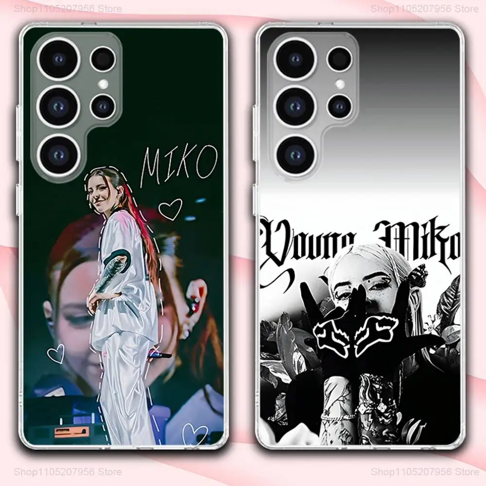 

Y-Young Singer M-Miko For Samsung A30,71,51,S9,10,20,Ultra,FE,Lite,S25,24,22,23,21,PIus Transparent Soft Phone Case