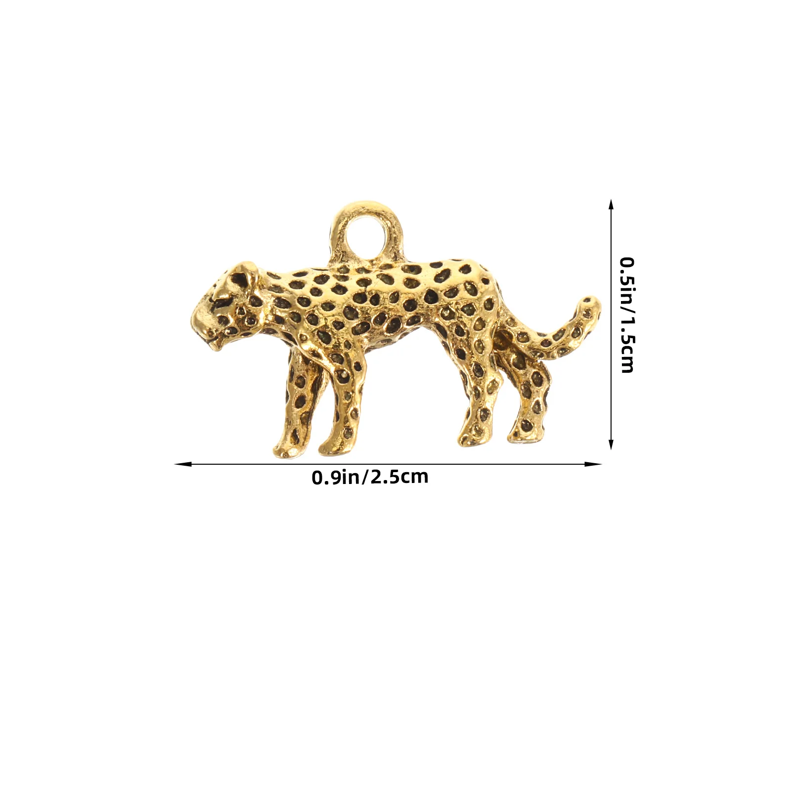 จี้รูปเสือดาว 3 มิติ 10 ชิ้น สำหรับทำเครื่องประดับ DIY จี้สำหรับสร้อยคอ สร้อยข้อมือ พวงกุญแจ งานฝีมือธีมสัตว์ จี้โลหะผสมสำหรับตกแต่ง