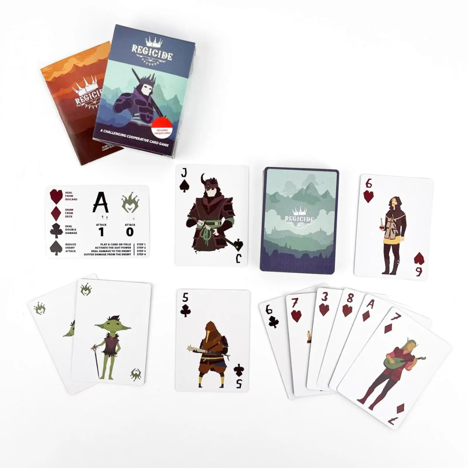 Juego de mesa: Regicide – Juego de cartas cooperativo multijugador: Diversión estratégica para reuniones, aprendizaje y juego informal.