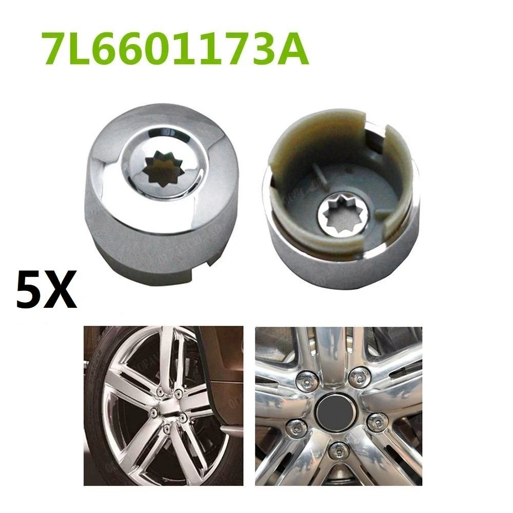 AT77 7L6 601 173A 2ZZ 5 шт. хромированная крышка болта колеса для Touareg 2004-2017 7L 6601173 A