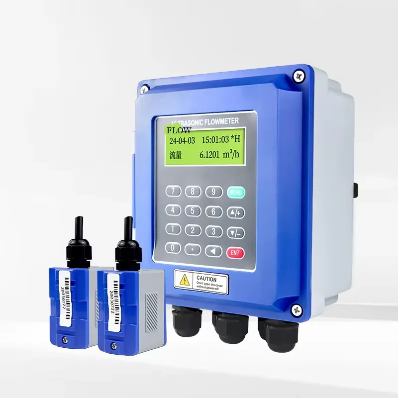 Clamp-on Ultrasonic Flowmeter with RS485 Communication Milk Water Flow Sensor Modular Flow Meter