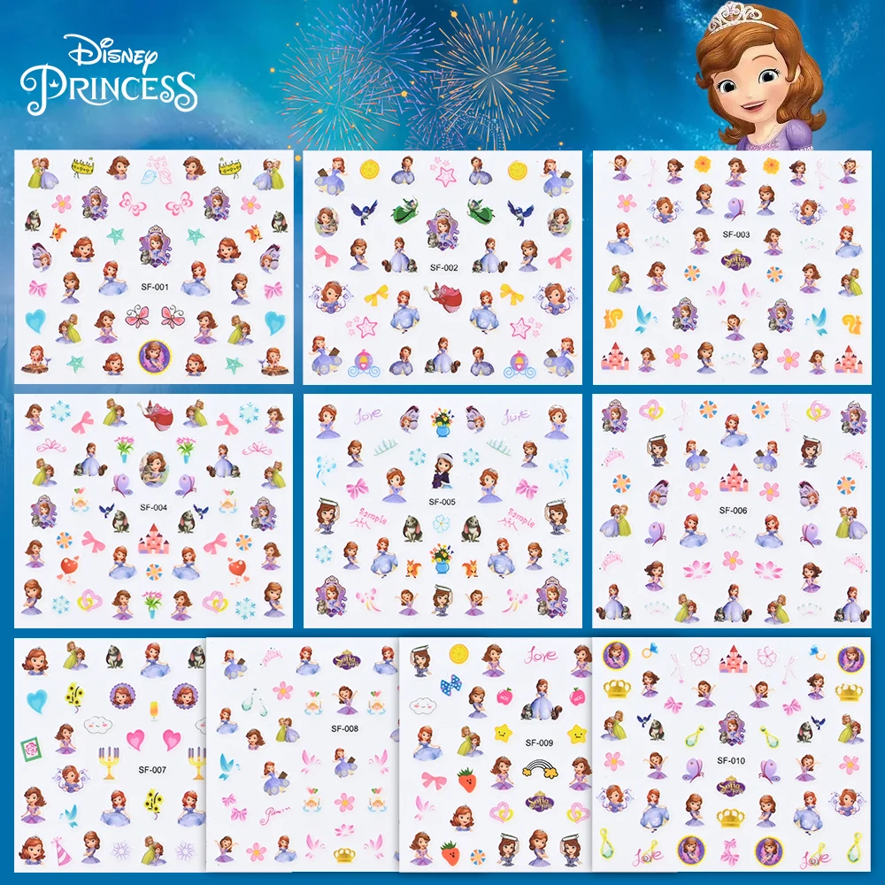 Autocollants pour ongles princesse Disney, 30 pièces, Design blanc neige la reine des neiges, décalcomanies pour ongles, personnage de dessin animé Kawaii, décoration pour Nail Art, DIY bricolage