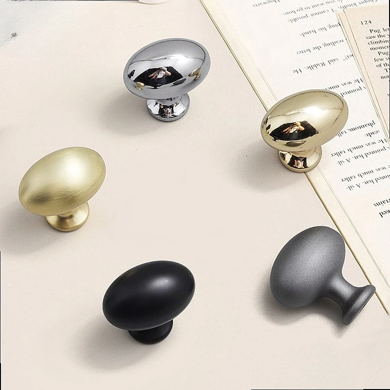 Cost-Effective Olive Egg Copper Brushed Single Hole Cabinet Drawer Pull Handle