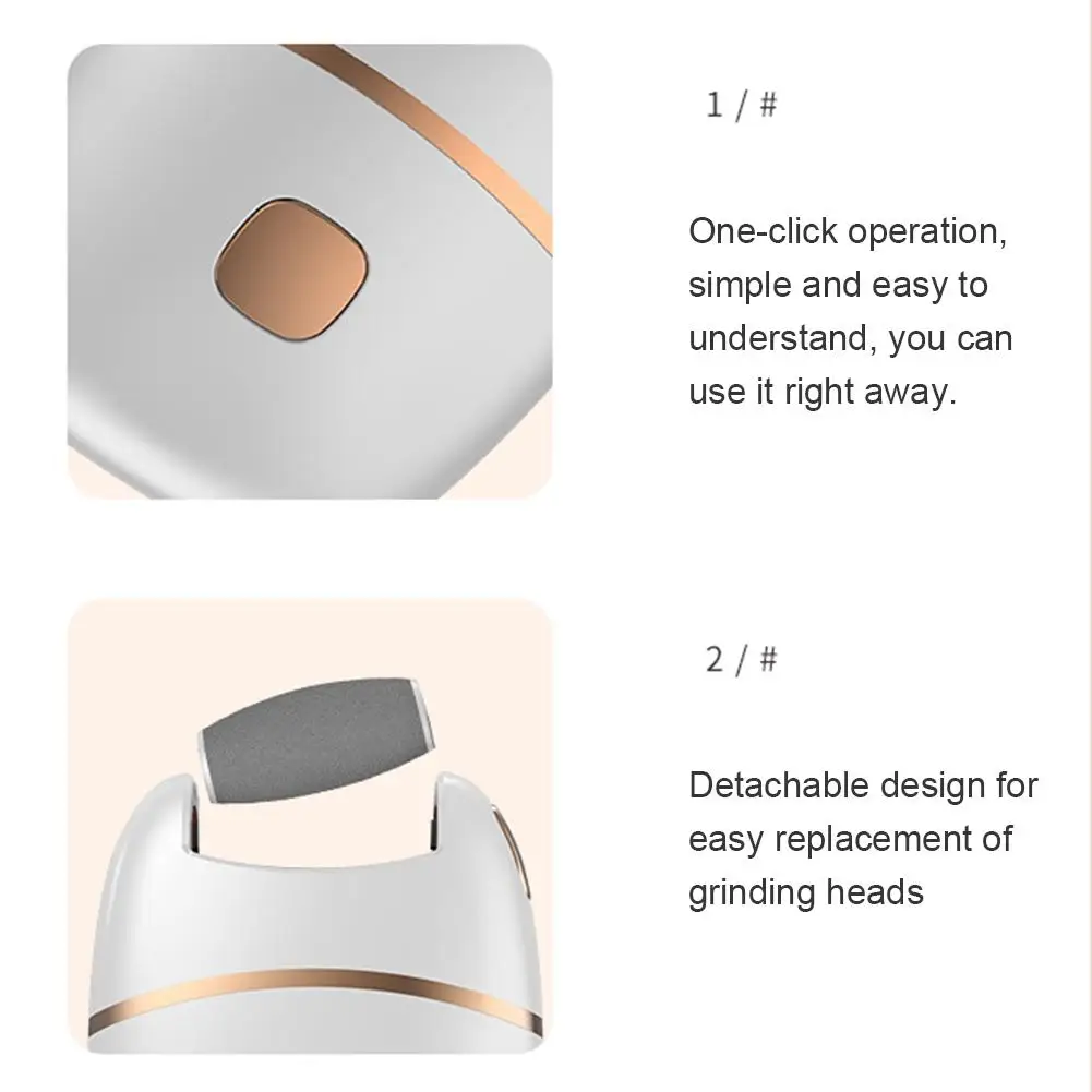 Elektryczny pilnik do stóp, urządzenie do pedicure, usuwacz zrogowaceń, akumulatorowy skrobak do martwego naskórka, polerka, szlifierka, pielęgnacja popękanych pięt.