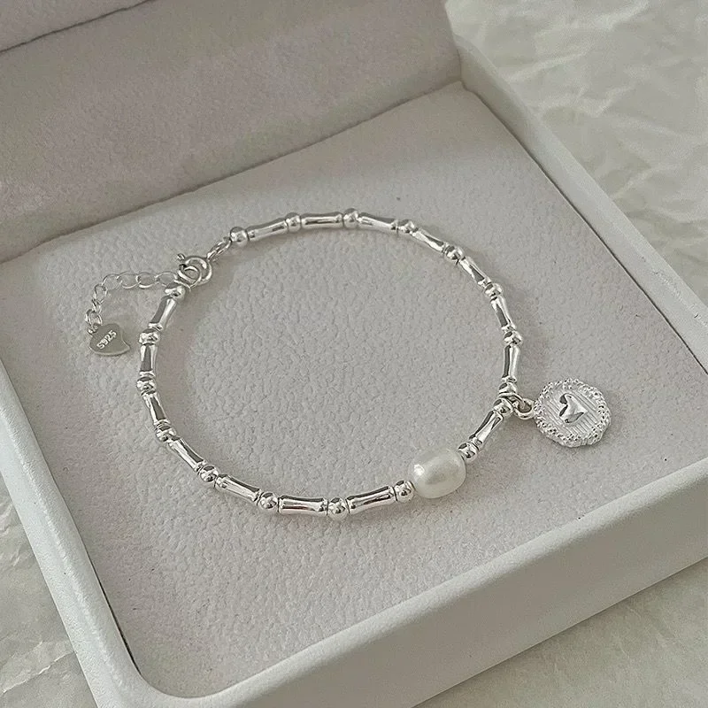 925 Sterling Silver Bracelet Partial Pearls Knots Bracelet for Women Fashion Luxury Design Bead Charm Bracelet Jewelry PartyGift