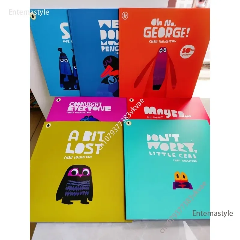 

7 Books Chris Haughton Don't Worry A Bit Lost Maybe We Have A Plan Kids Emotional Management Picture Book in English