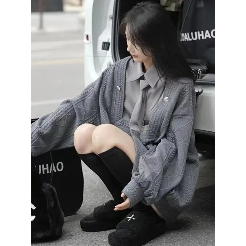 MEXZT Streetwear Sweatshirts Women Sweater Patchwork Hoodies Harajuku Korean Oversized Fake Two Pieces Tie Loose Casual Pullover