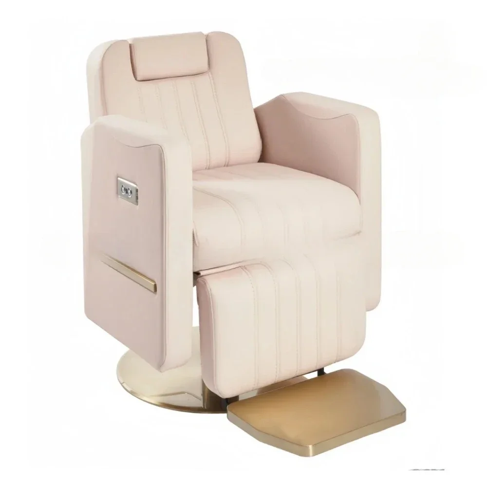 TTHigh-end Barber New Hair Chair, Reclining Beauty Rotating Chair Can Be Folded Down