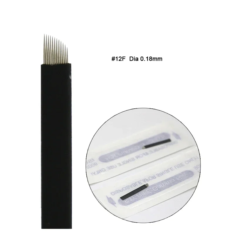 100pcs 0.18mm Manual Eyebrow Blades Microblading Needles Tebori Blades Tattoo Needle for 3D Embroidery Manual Tattoo Pen