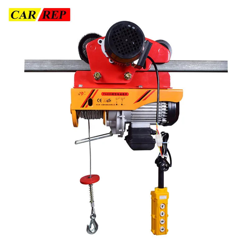 PA1000 Electric hoist with traction rope Lifting Cranes Sliding left and right with pulleys Electric Power Lifting Tool for Car