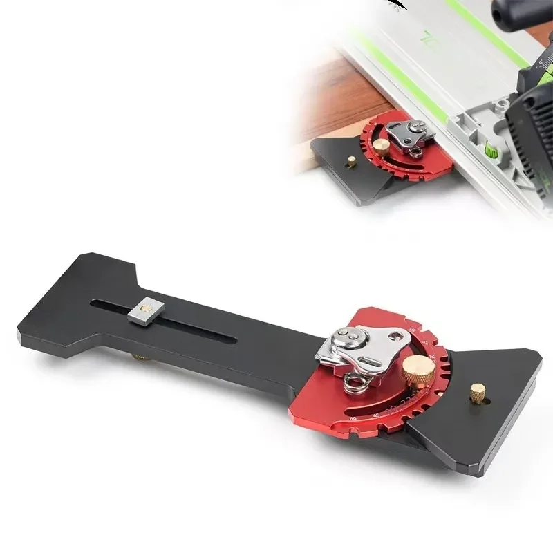 Track Saw Guide Rail Square 90 Degree Right Angle Bevel Miter Aluminum Alloy CNC Woodworking Precision Fit Festool DIY Accessory