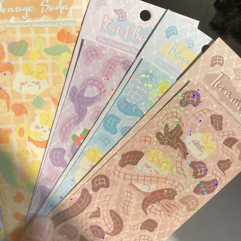 Colorful Laser Sticker Ribbon DIY Cute Kawaii Diary Decorative Ins Sticker Stationery Scrapbook Bullet Sticker Material Streamer