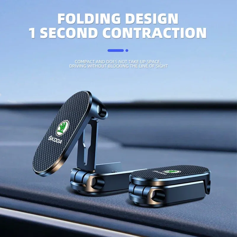 Magnetic Car Phone Holder Magnet Mount Mobile Cell Phone Stand GPS Support  For Skoda Octavia A5 A7 Fabia Rapid Superb Yeti - view 5