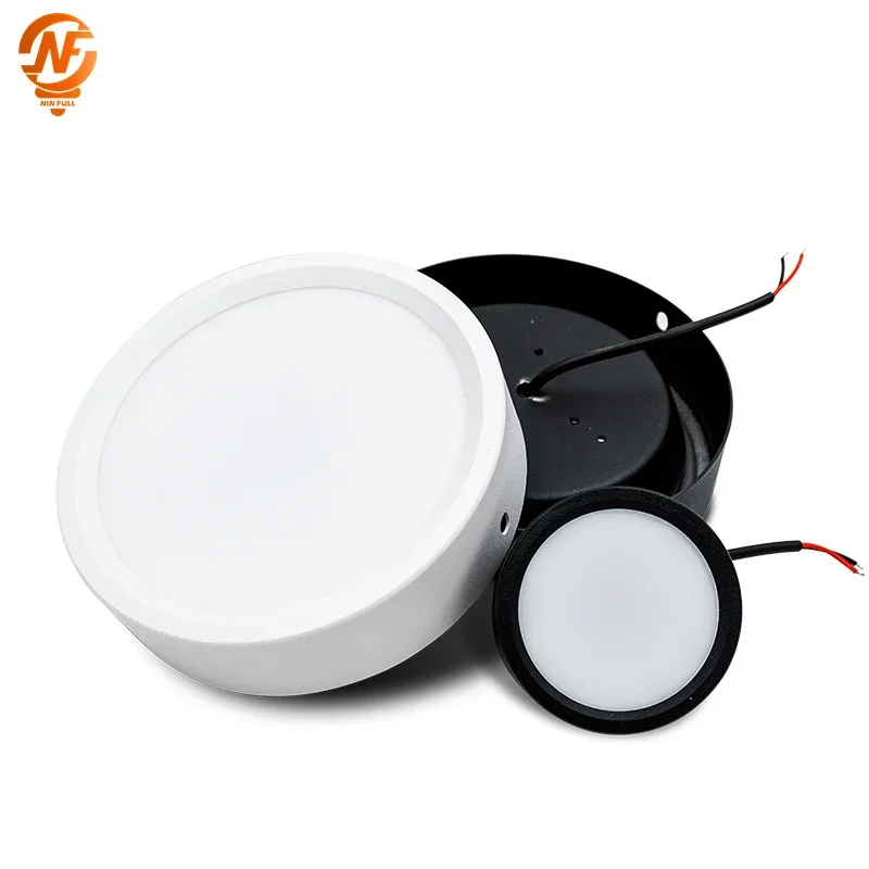 Downlight LED 9W 12W 15W 18W AC 220V-240V Lampa sufitowa do montażu powierzchniowego Okrągłe lampy panelowe LED Reflektor Łazienka Oświetlenie kuchenne