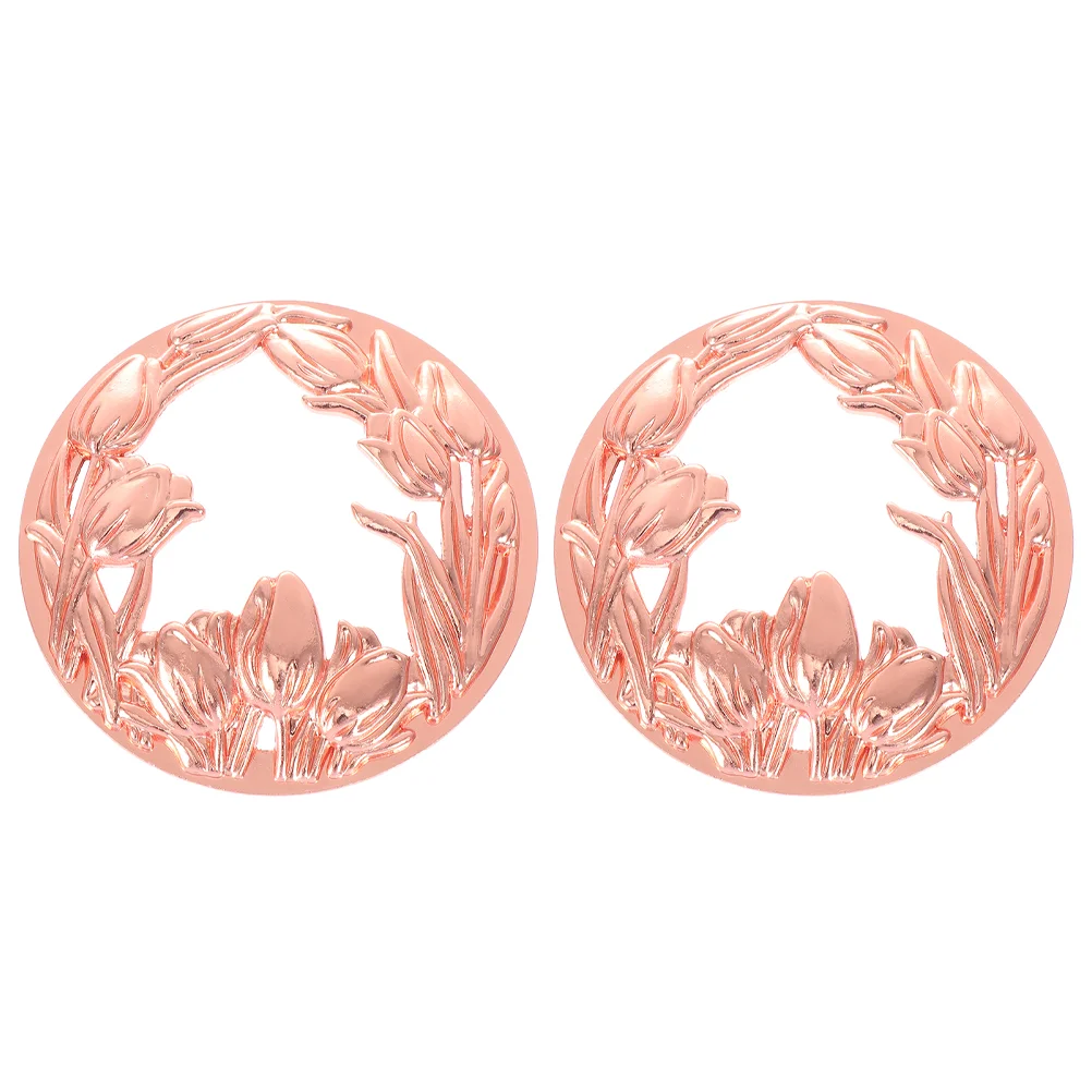 

2 Pcs Scented Cover Candlestick Hollow-out Accessories Zinc Alloy Metal Topper