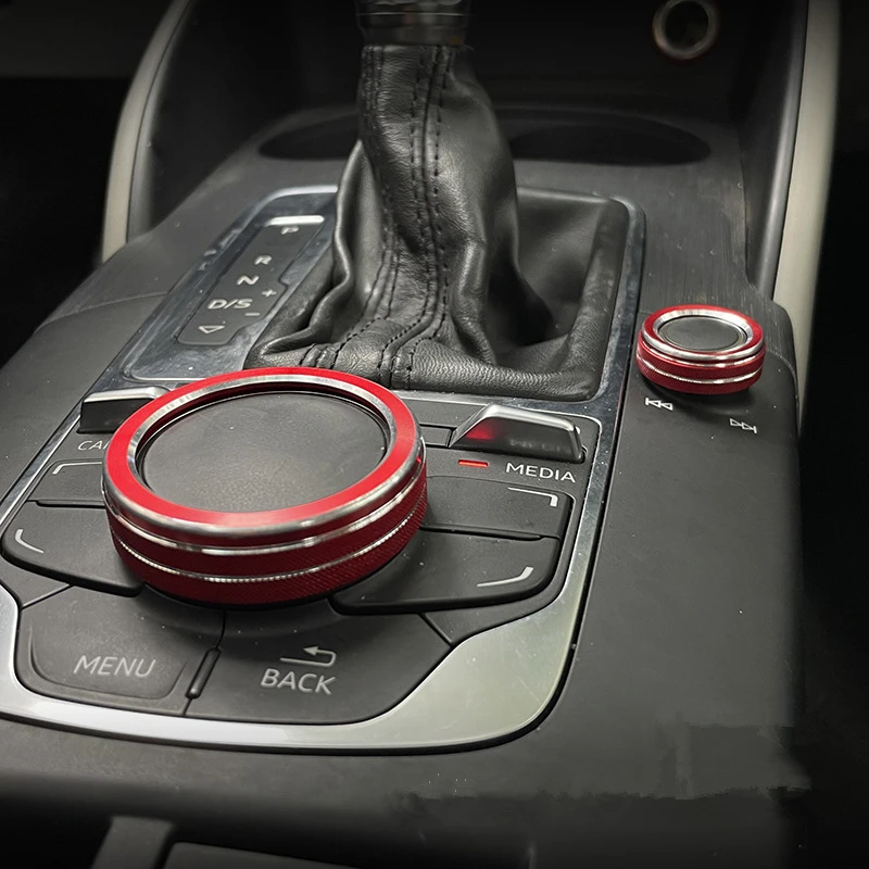Auto Center Konsole Multimedia Knopf Schalter Rahmen Abdeckung Aufkleber Dekor Ring Trim Für Audi A3 8V S3 2014-2019 innen Zubehör – Detail 2