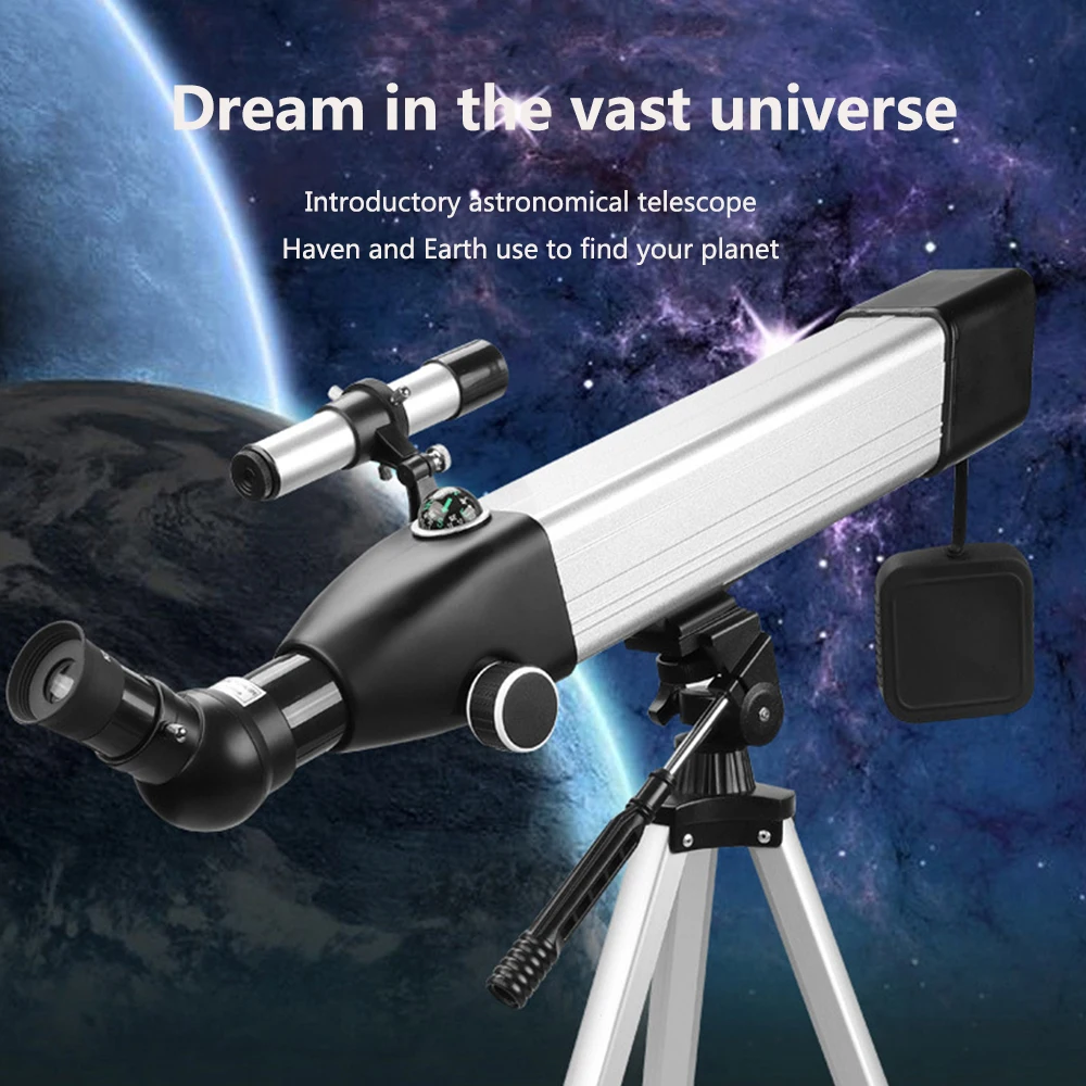 Professional Astronomical Telescope Compass Large Diameter FMC BAK4 Prism 390X Zoom Powerful Monocular Space for Children Gifts