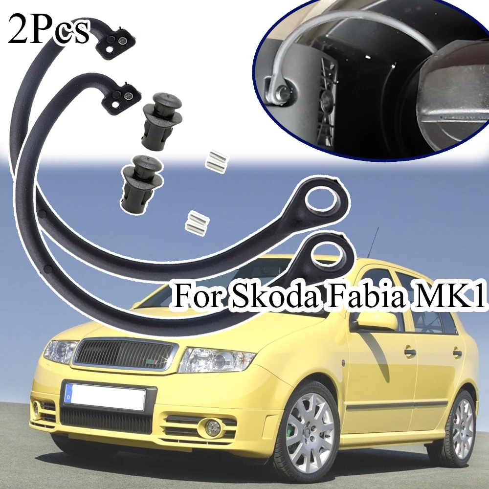 2 szt. wewnętrzna pokrywa zbiornika oleju napędowego do Skody Fabia MK1 Pokrywa wlewu paliwa Pokrywa wlewu gazowego Wspornik paska mocującego Sznur Lina Tether