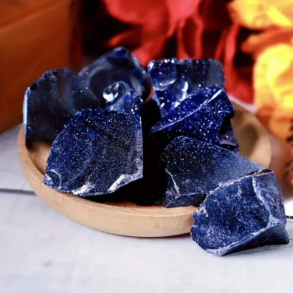 Natural Blue Sandstone Crystal Raw Stone Mineral Specimen Aromatherapy Crystal Fashionable Crystal for Holiday Gifts