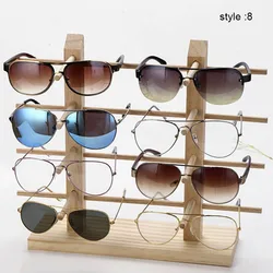 1 Pcs Wood Sunglass Display Rack Shelf Wooden Durable Eyeglasses Show Stand Holder Home Organizer Space Saving Shelf