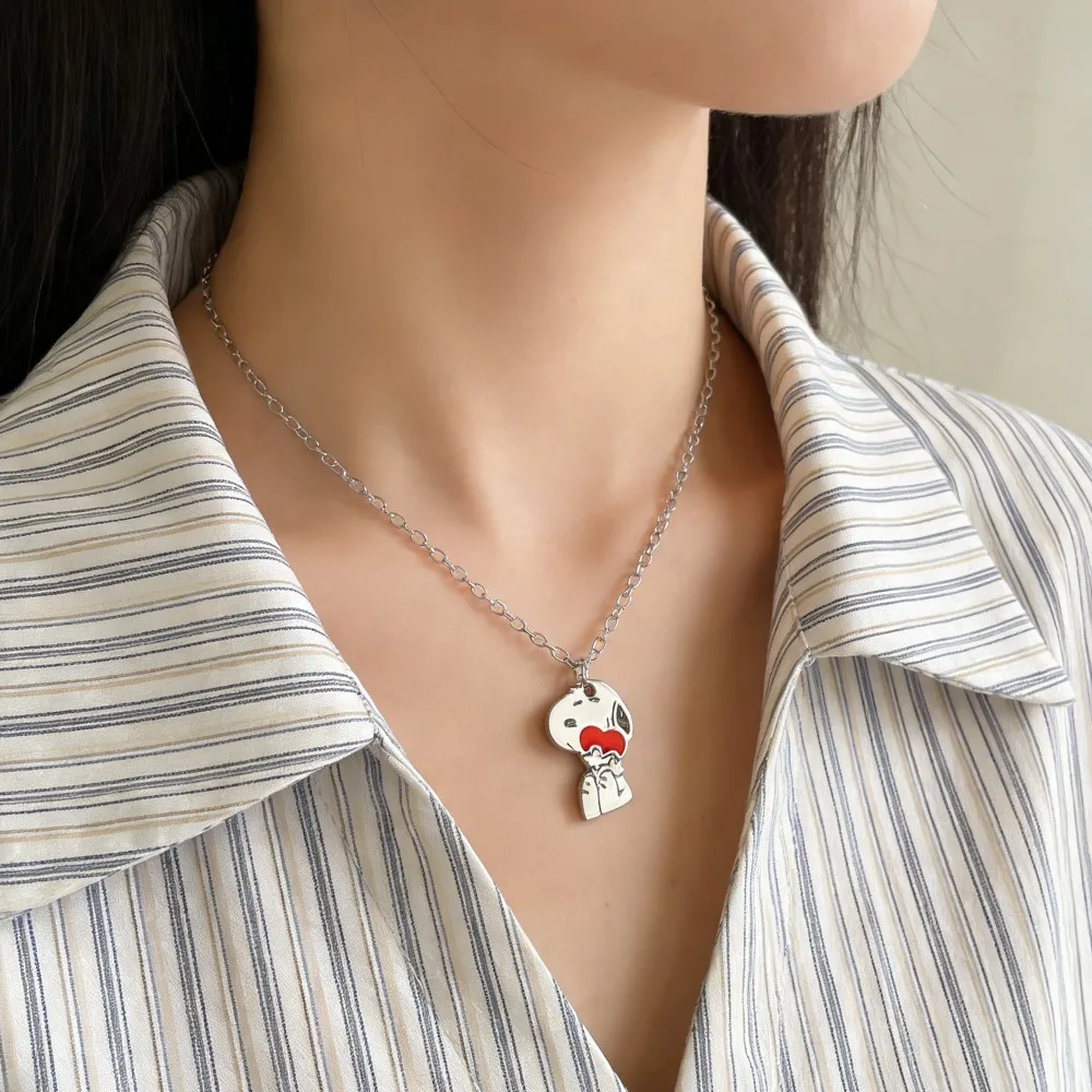 Snoopy Cartoon Kreative Kawaii Halskette für Männer und Frauen, Beste Freunde, Eltern-Kind-Stil Pullover-Kette – Detail 3
