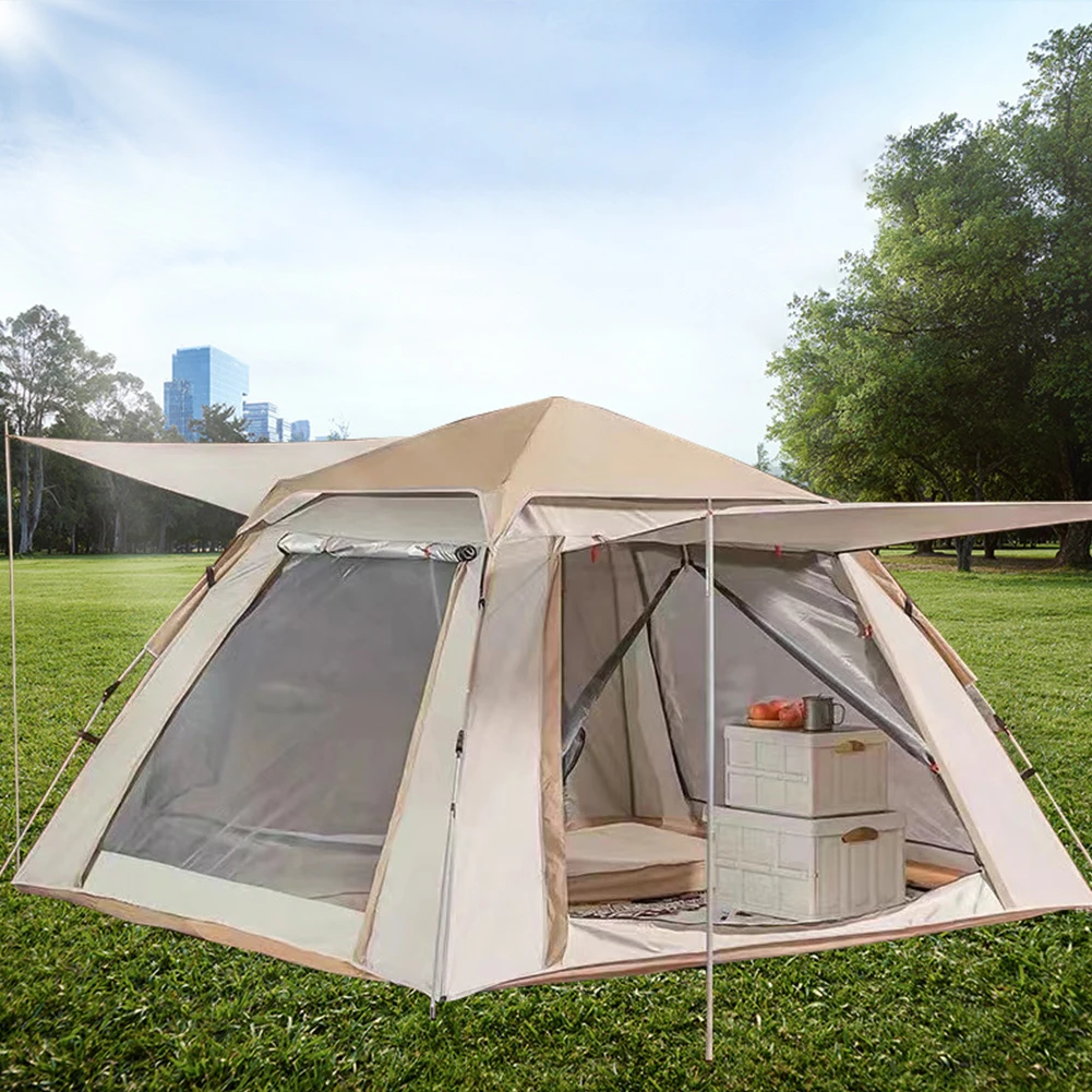 

Easy Pop Up Camping Tents Waterproof Two Doors Instant Tent Automatic Quick Opening Backpacking Tent for Family Camping Tent