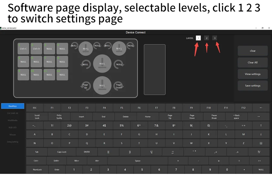 3 Modi, 12 Tasten, mechanische Tastatur, 4 Knöpfe, individuelle Programmierung, Makro-Gaming-Tastatur, RGB, Bluetooth, 2,4 G, USB, kabelgebundene Tastatur für PS – Detail 8