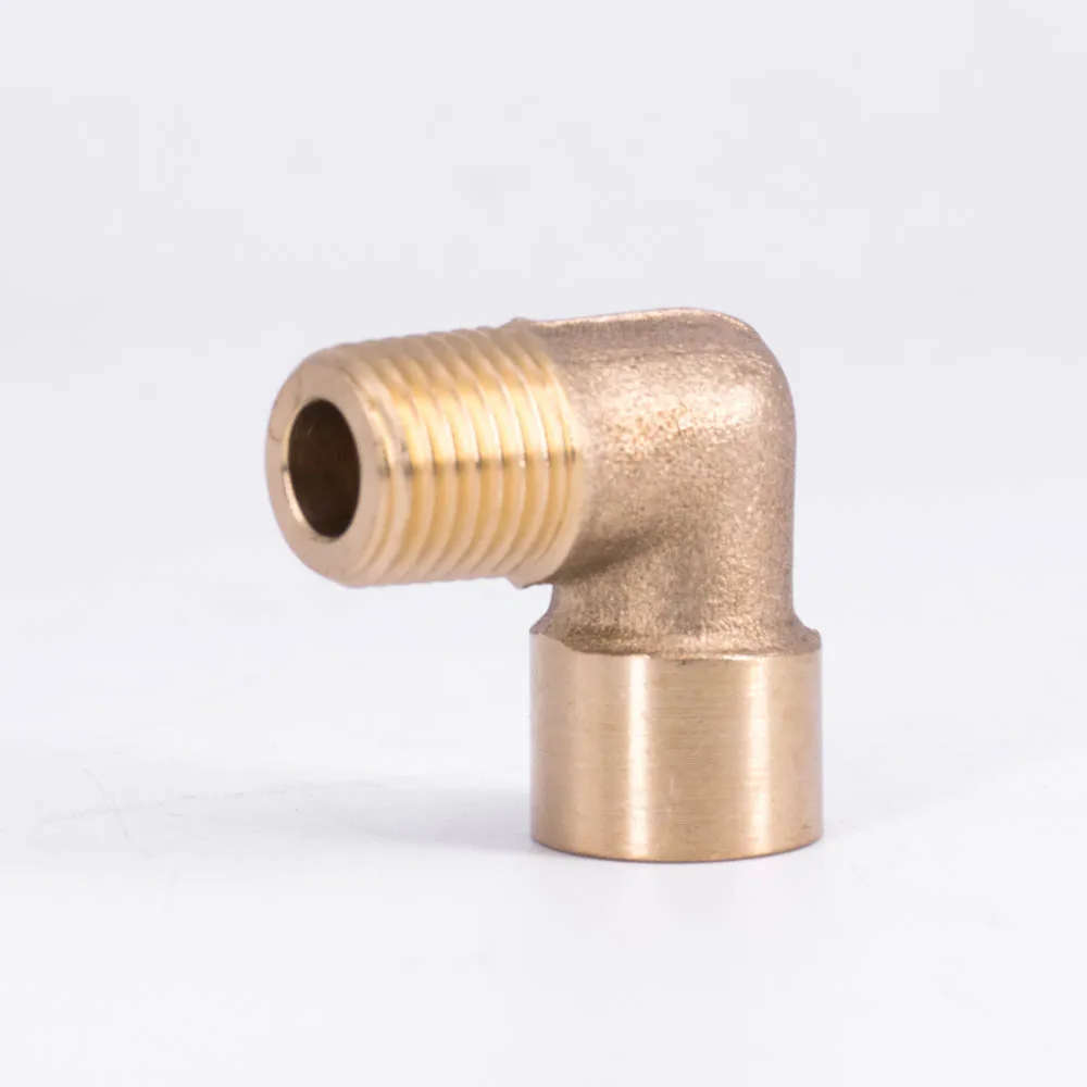 1/4" NPT Female To Male Elbow 90 Degre Brass Pipe Fitting Coupler Connector Water Gas Fuel