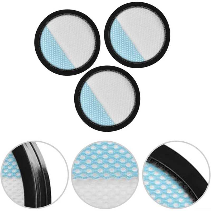 3 Pack Washable Filter Replacement For Ryobi 18V 1+ Cordless Stick Vacuum Cleaner PCL720 PBLSV716 A32SV720N