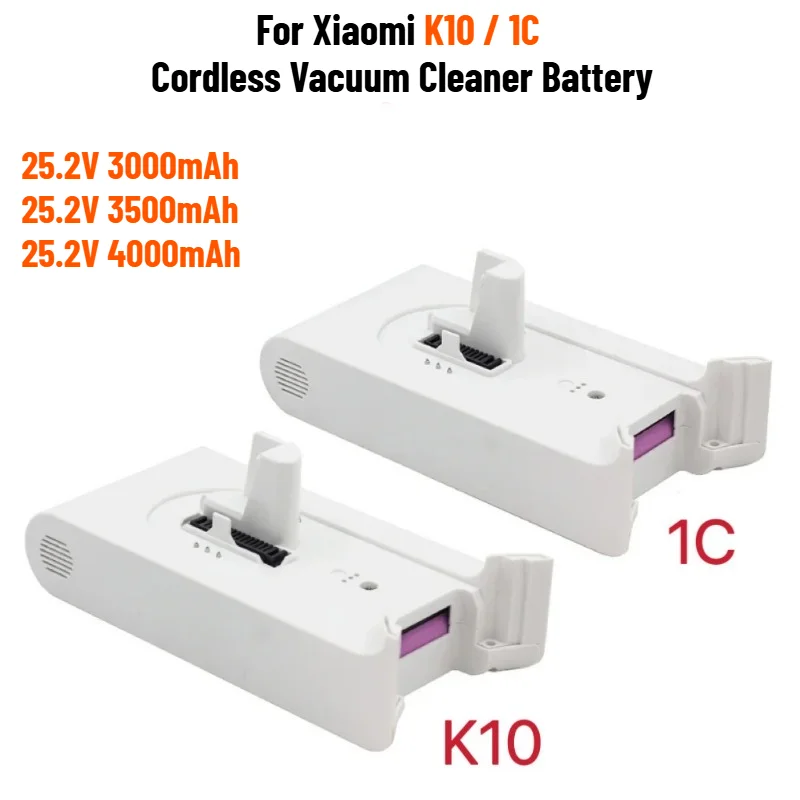 SCWXCQ02ZHM Battery 3000mAh 3500mAh 4000mAh For Xiaomi K10/1C Handheld Cordless Vacuum Cleaner High Quality Replacement Battery