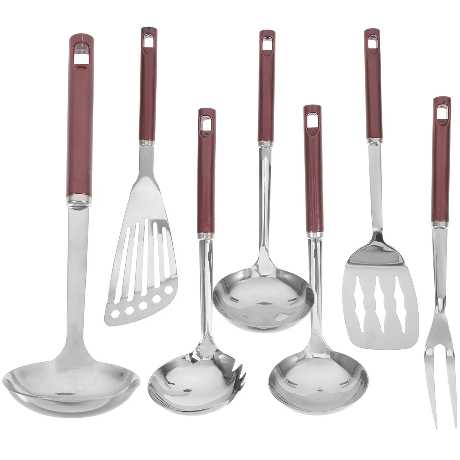 

1Set Stainless Steel Spatula Set Kitchenware Heat-Resistant Cooking Utensils for Home Restaurant Use Practical Tools