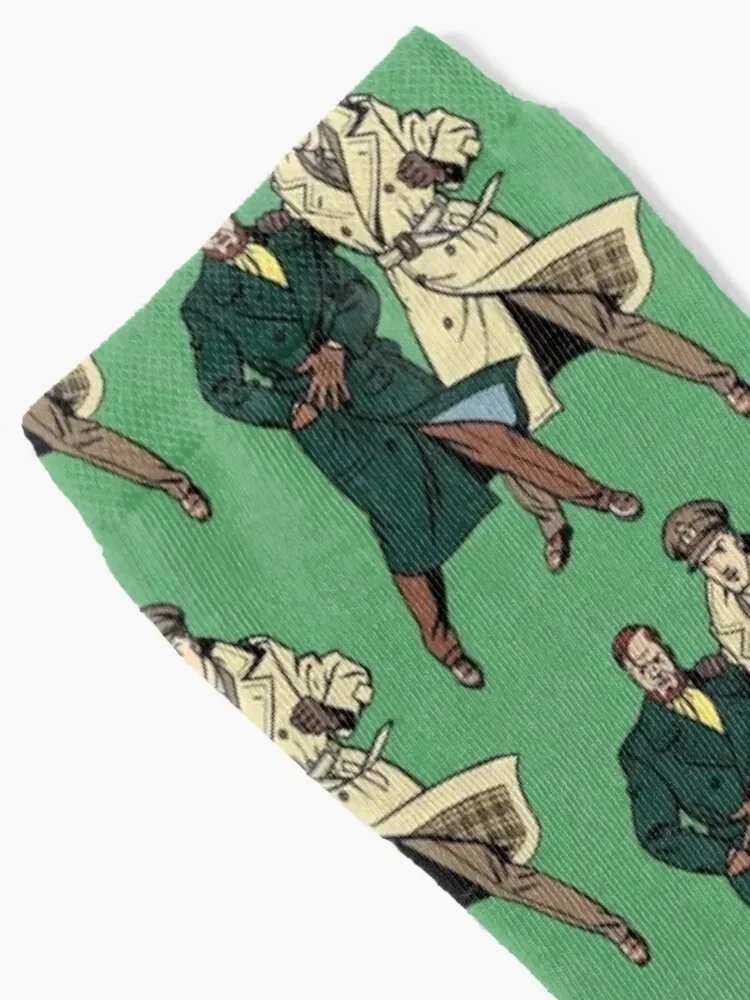 Blake and Mortimer (From The Yellow 'M' (La marque Jaune) Cover) Socks Stockings summer bright garter Socks Girl Men's