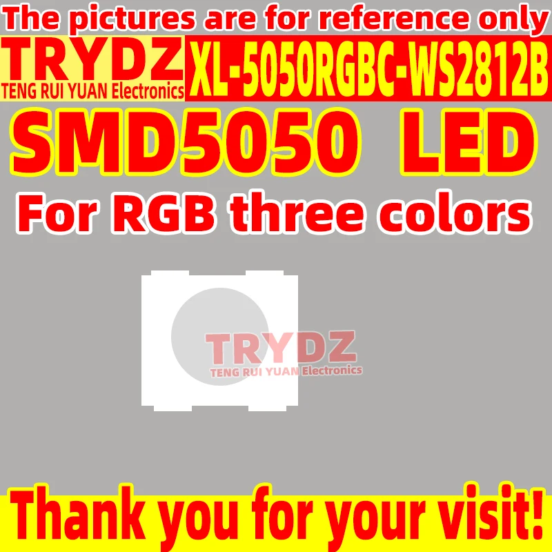 500-10pcs New XL-5050RGBC-WS2812B SMD5050 for RGB Tri color Light Emitting LED Transistor