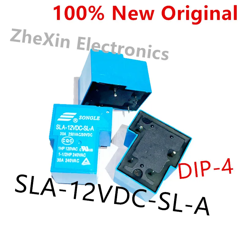 Imagem -03 - Relé Eletromagnético Original Novo 10 Peças Pelo Lote Sla05vdc-sl-a Sla12vdc-sl-a Sla24vdc-sl-a Sla48vdc-sl-a Dip-4