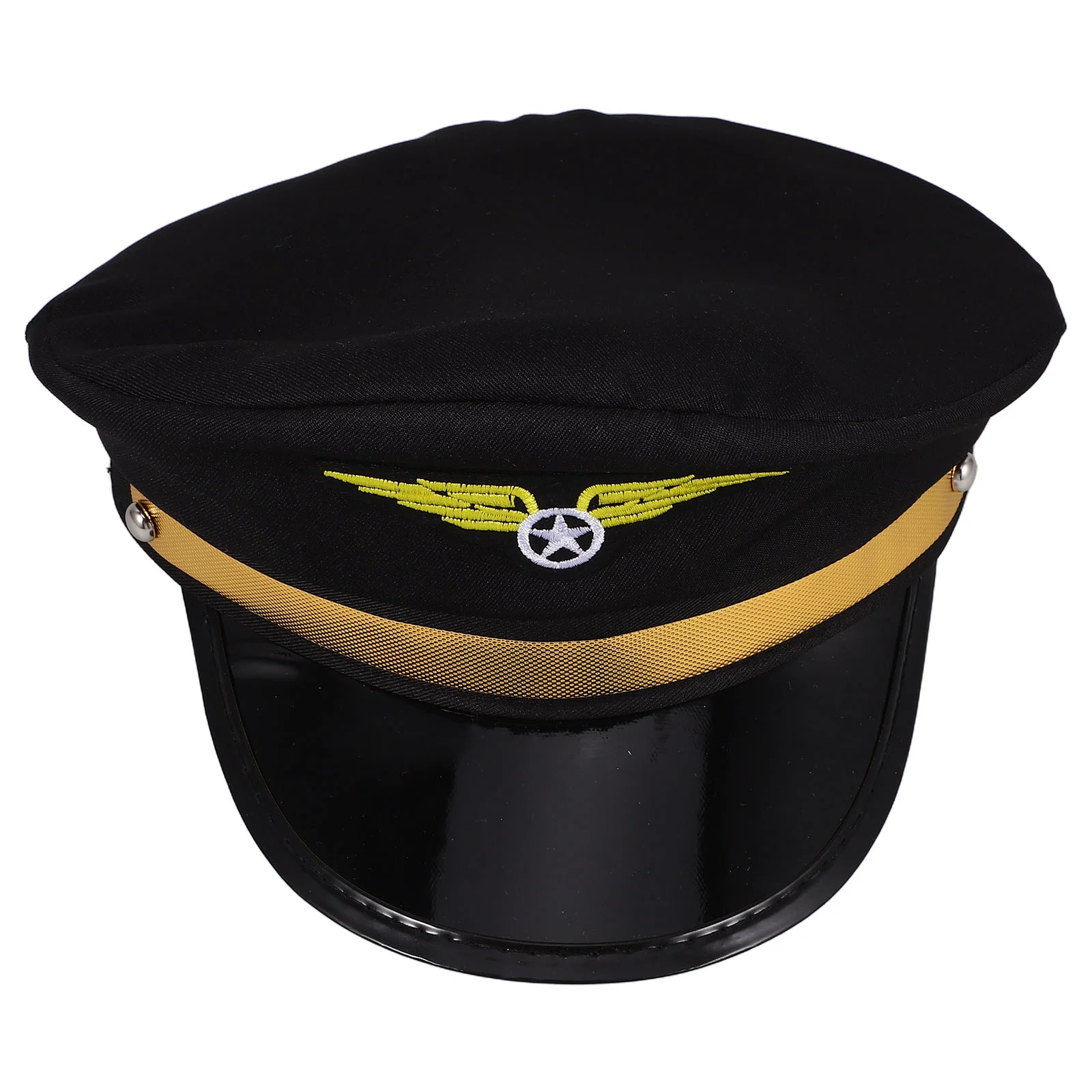 Airline Pilot Cap Fancy Dress Hat Airline Pilot Costume Hat for Kids and Adults for Halloween Cosplay and Masquerade Parties Adj