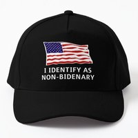 Identify As Non Bidenary Anti Biden Patr  Baseball Cap Hat Czapka Boys Fish Mens Snapback Women Outdoor Casquette Solid Color