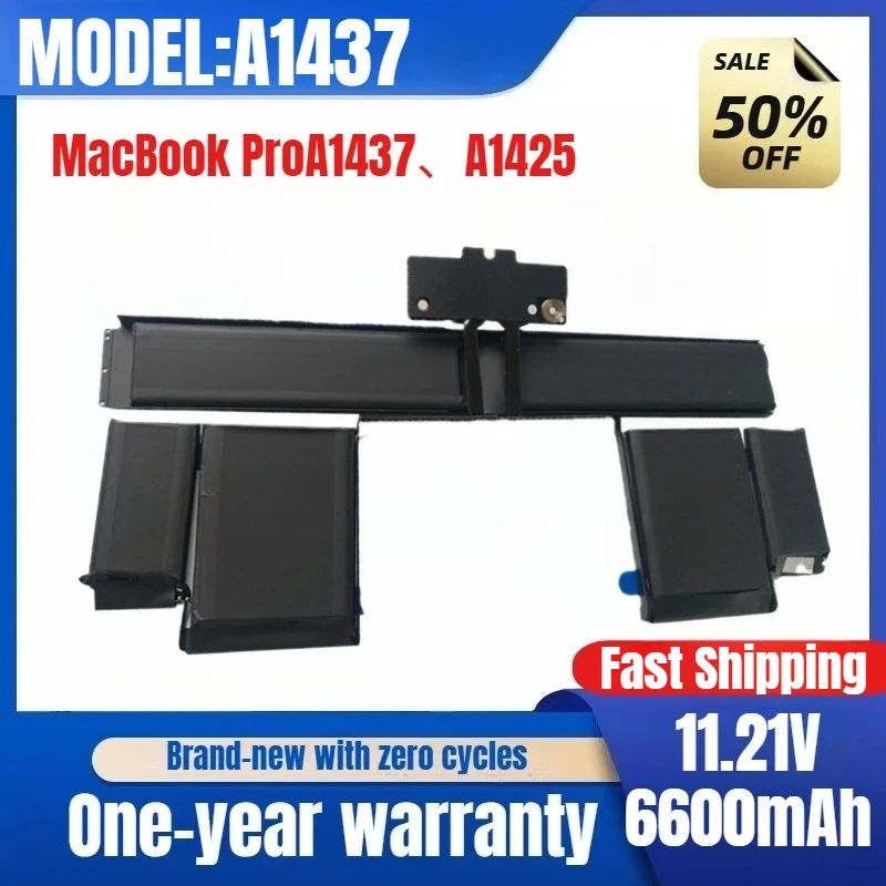 Подходит для MacBook ProA1437 A1425 MD212, аккумулятор для ноутбука, аккумулятор большой емкости, высококачественная сменная батарея