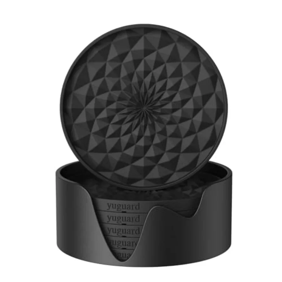 Posavasos de Silicona [Paquete de 6] con Soportes, para Bebidas Calientes o Frías, Gruesos, Antideslizantes, Antiadherentes, D